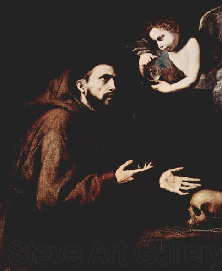 Jose de Ribera Franz von Assisi und der Engel mit der Wasserflasche